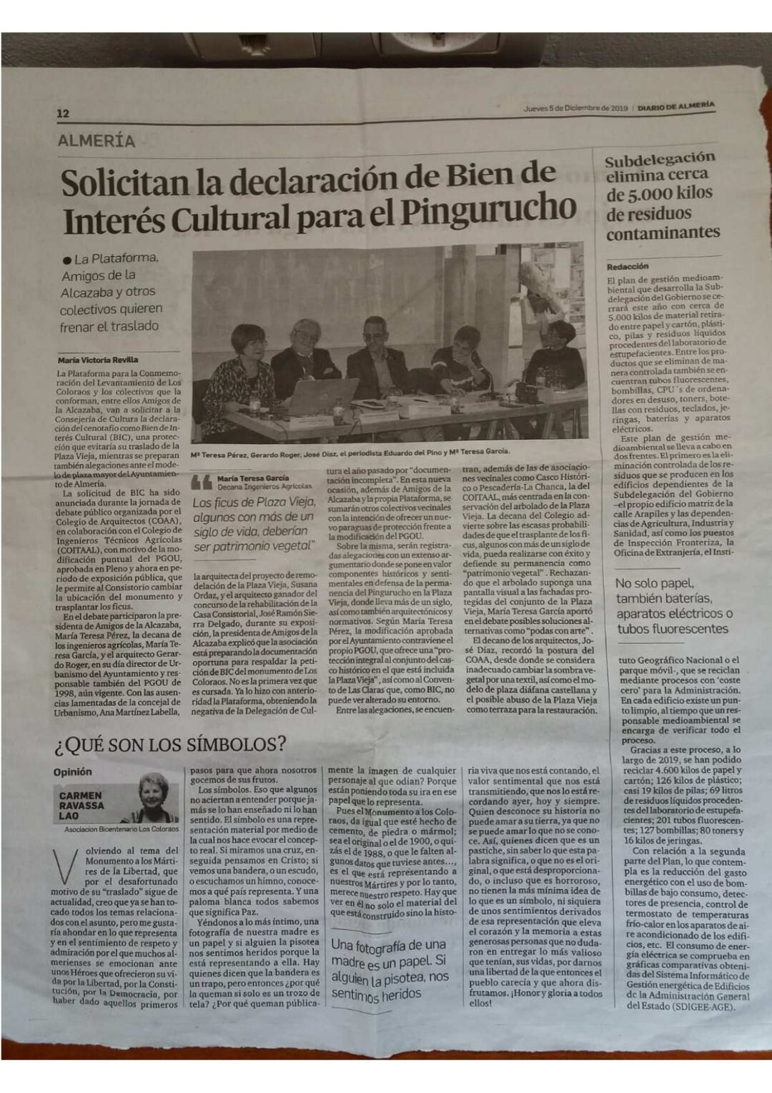 Artículo Carmen Ravassa Lao - Diario de Almería