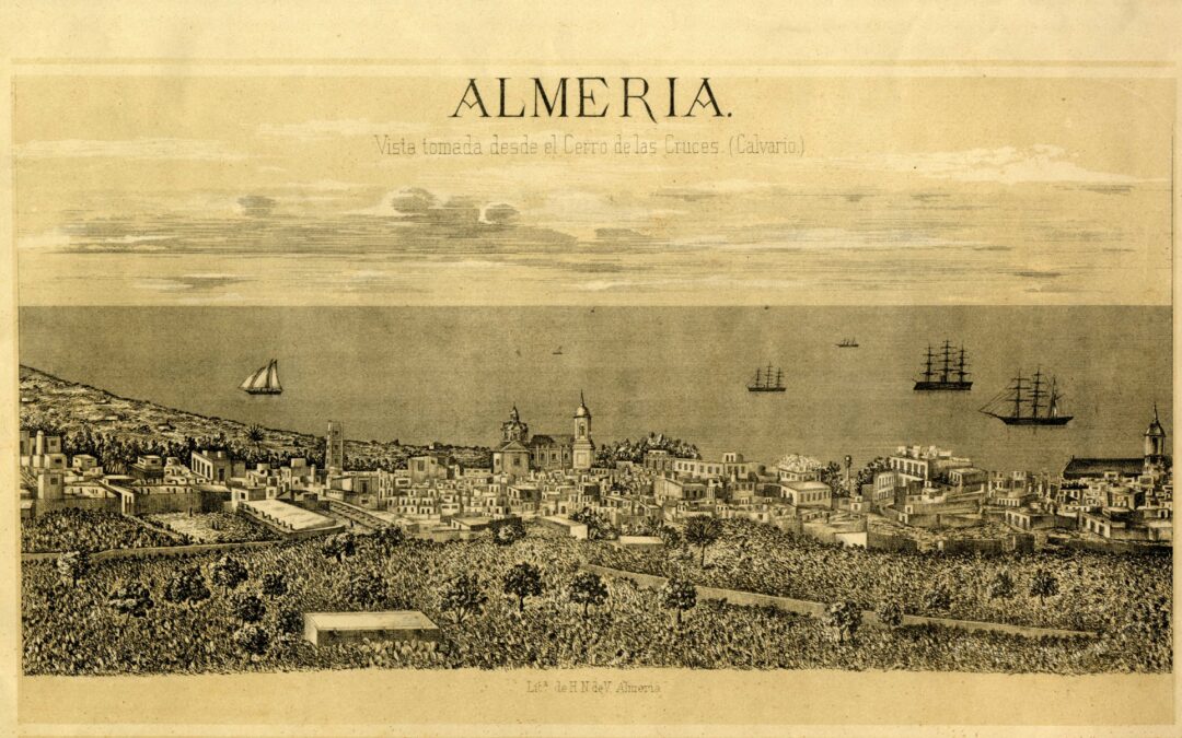 Almería vista desde Cerro de las Cruces Calvario 1876
