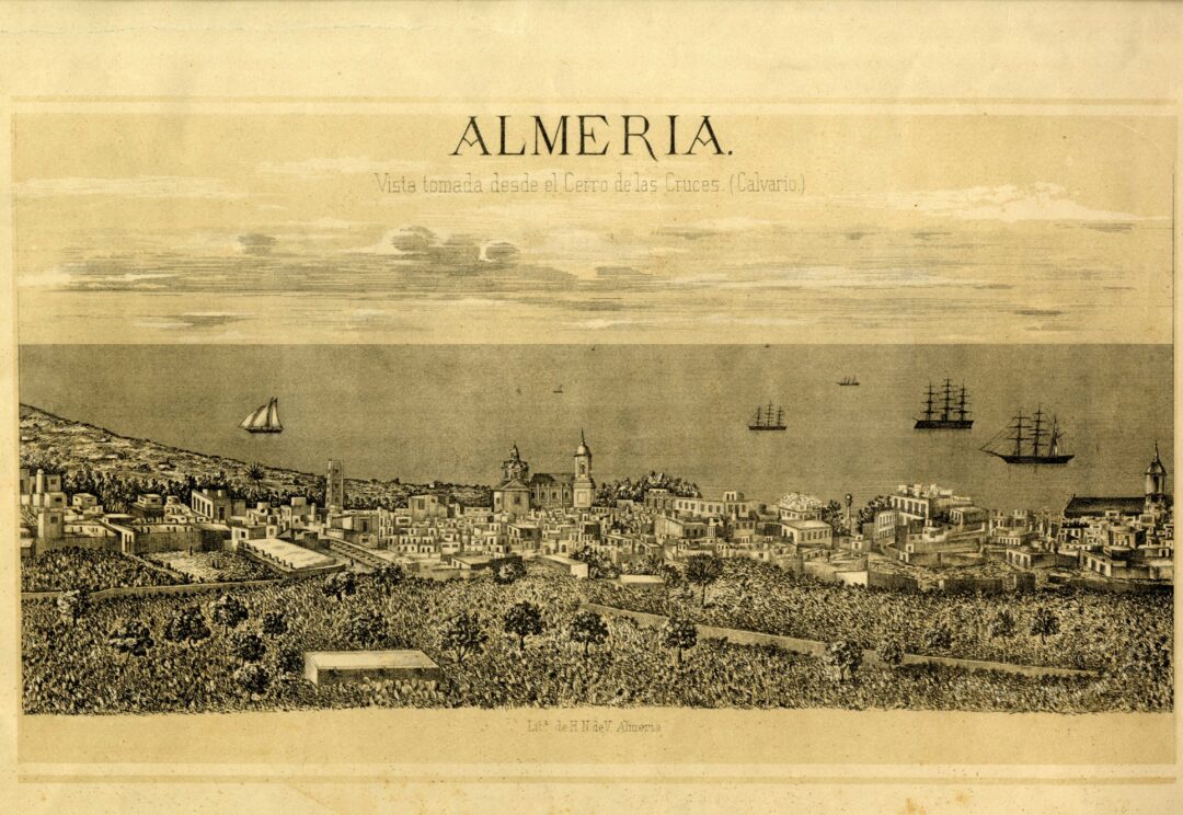 Almería vista desde Cerro de las Cruces Calvario 1876