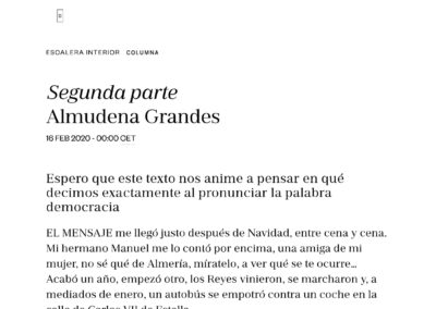 Columna Almudena Grandes Segunda parte EL PAÍS Semanal