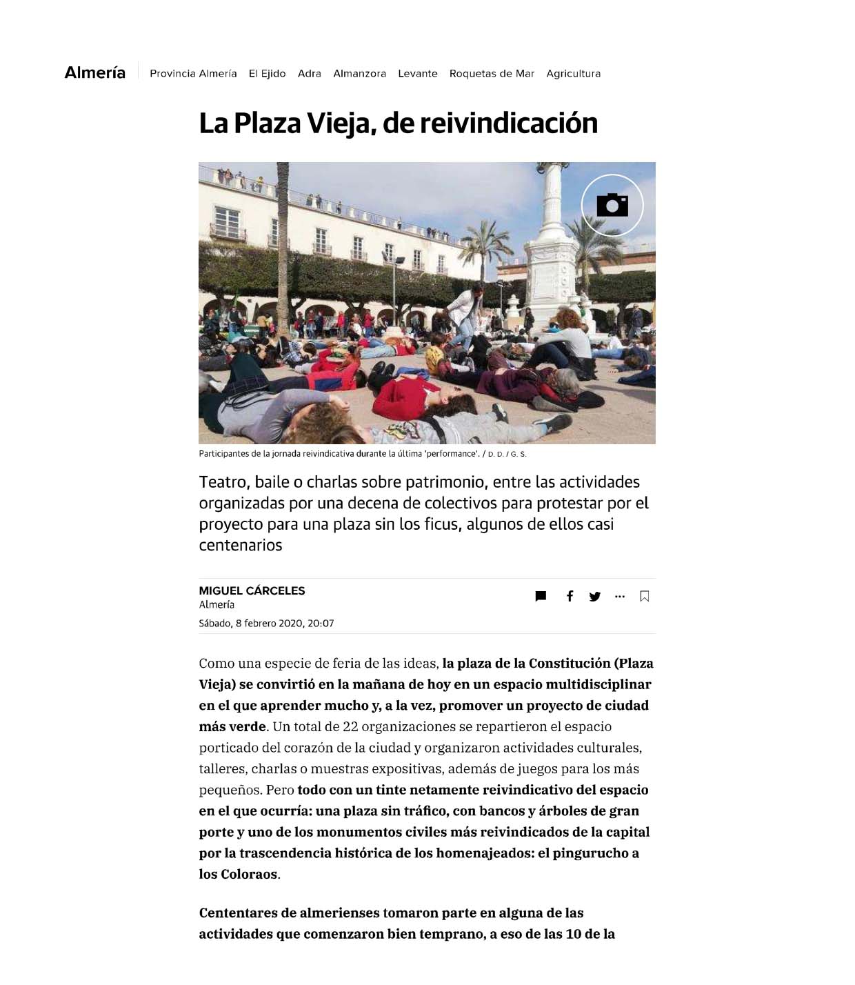 La Plaza Vieja, de reivindicación
