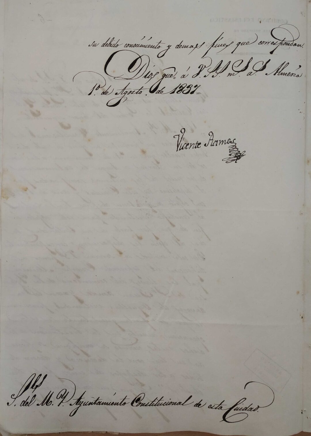 1837: Levantamiento primer cenotafio