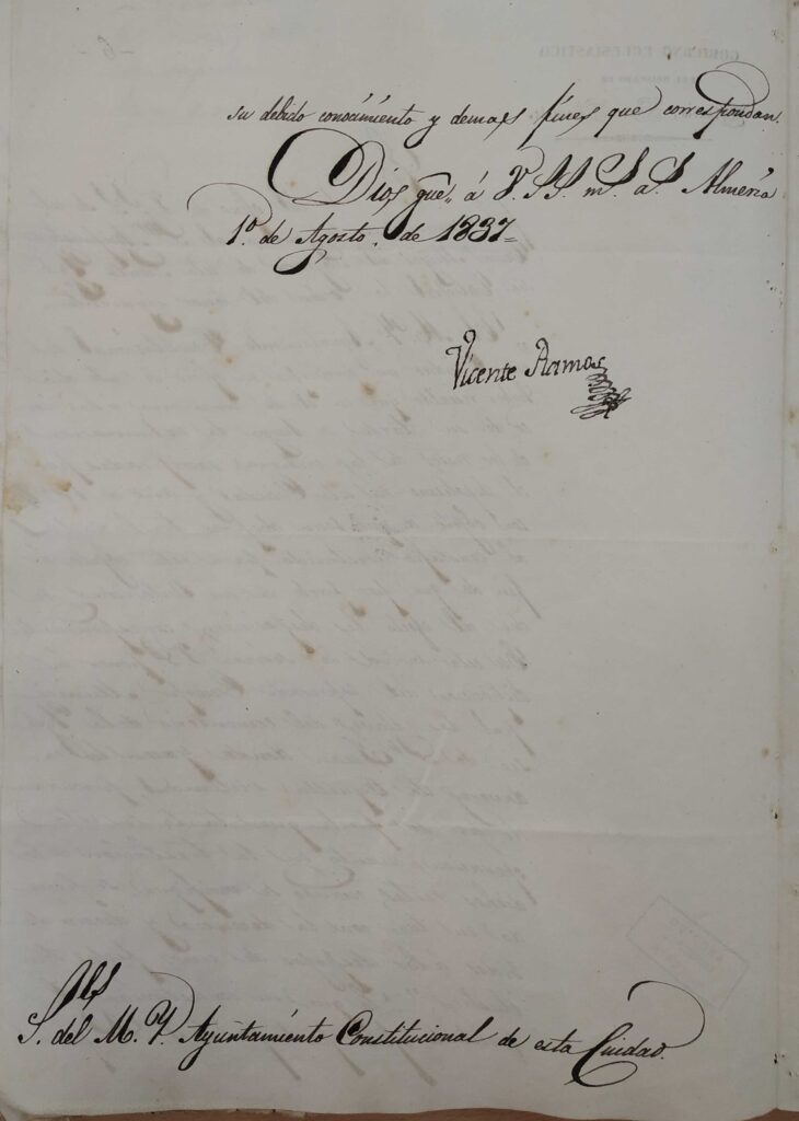 1837: Levantamiento primer cenotafio