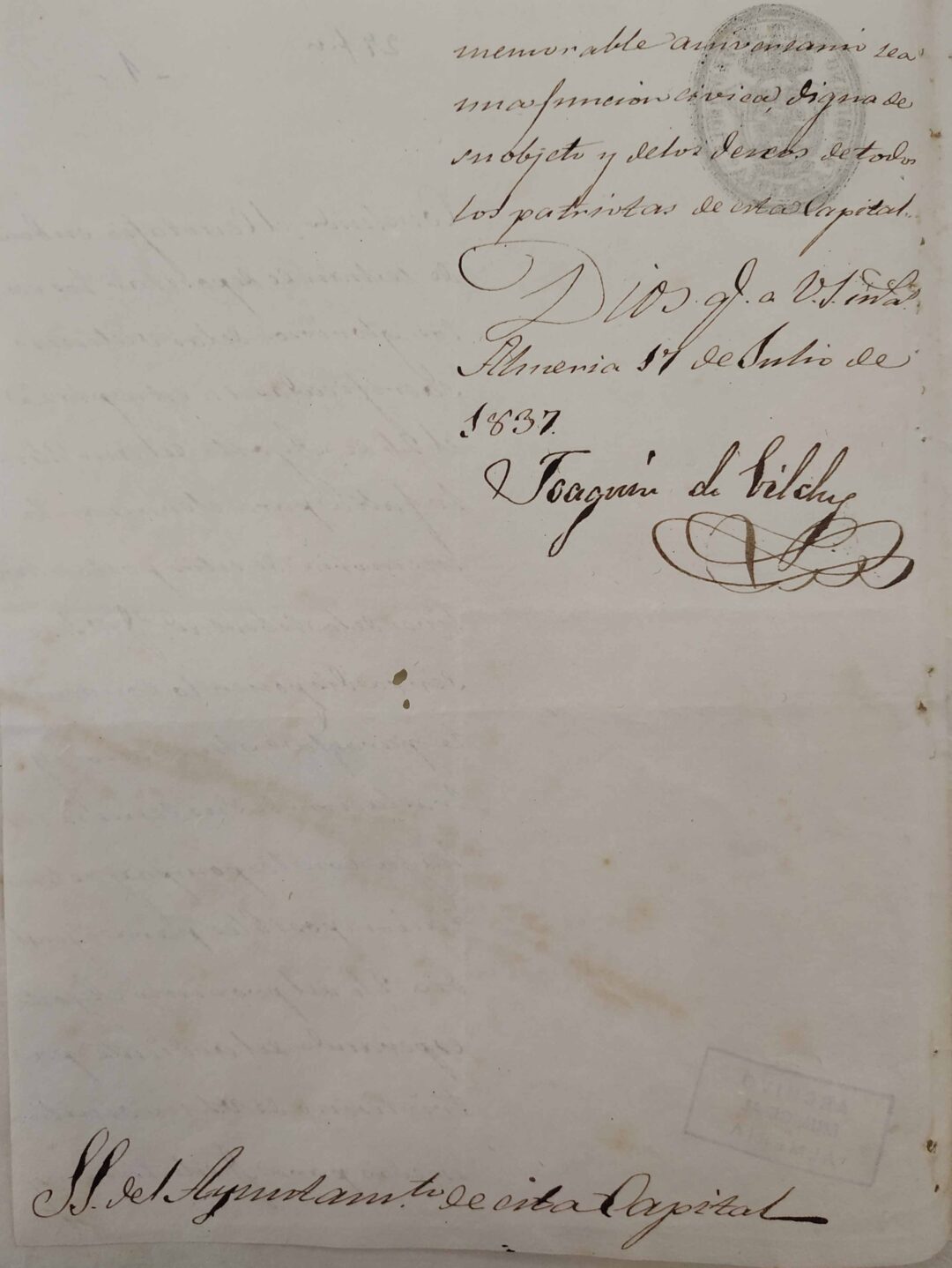 1837: Levantamiento primer cenotafio