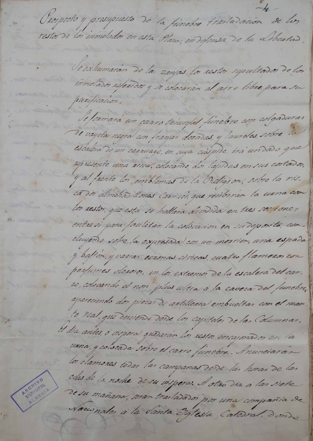 1837: Levantamiento primer cenotafio