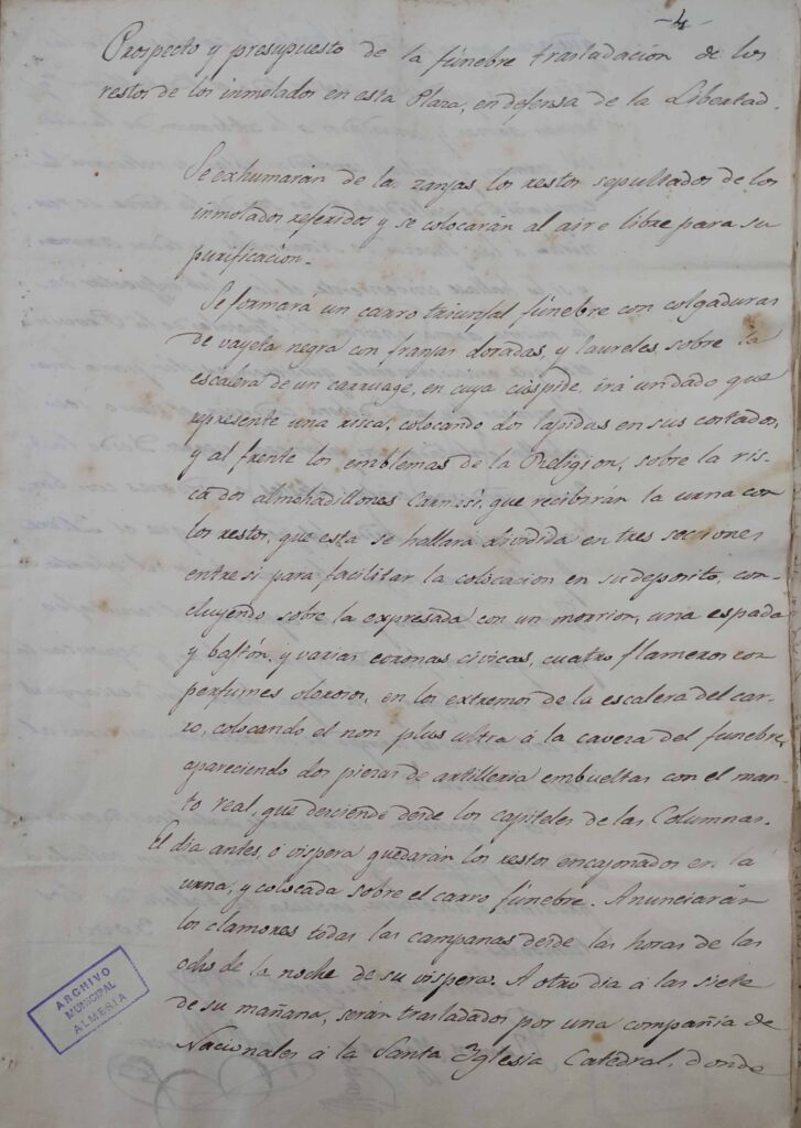 1837: Levantamiento primer cenotafio