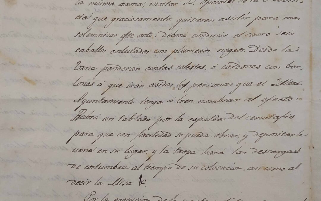 1837: Levantamiento primer cenotafio