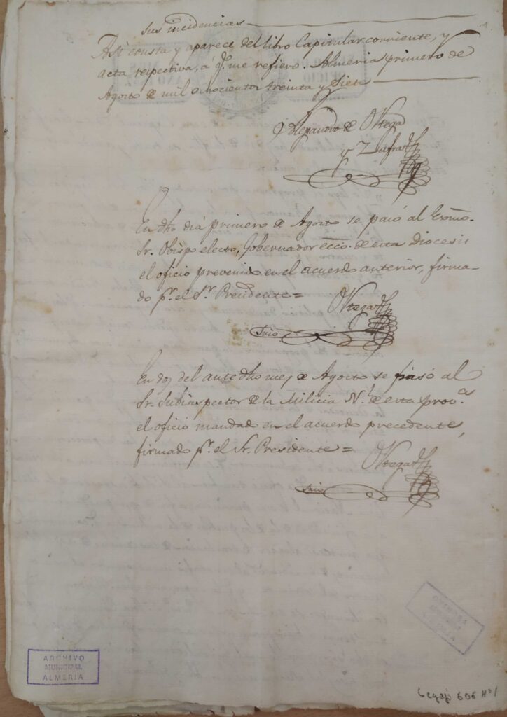 1837: Levantamiento primer cenotafio