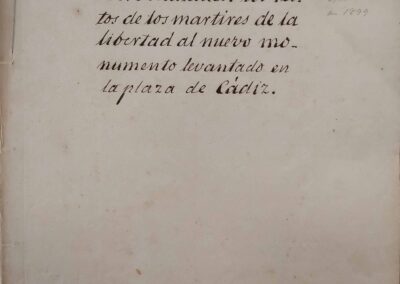 1870: Levantamiento Monumento de los Coloraos en Plaza de Cádiz (Puerta de Purchena)