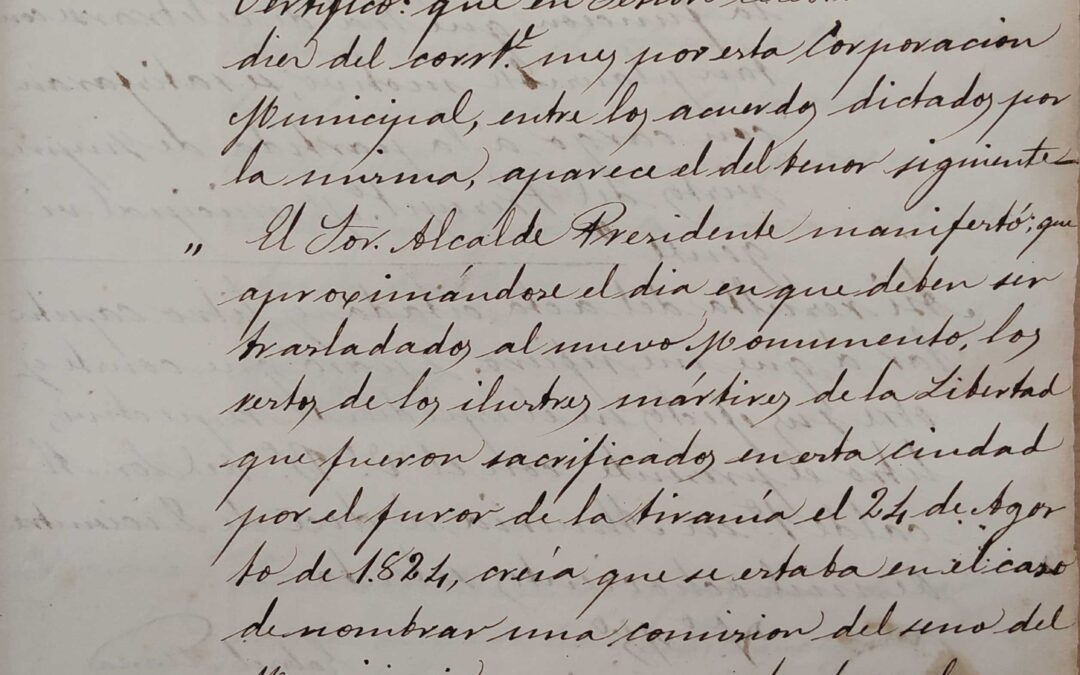 1870: Levantamiento Monumento de los Coloraos en Plaza de Cádiz (Puerta de Purchena)