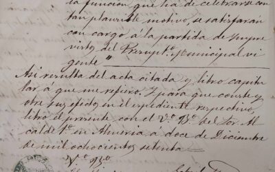 1870: Levantamiento Monumento de los Coloraos en Plaza de Cádiz (Puerta de Purchena)