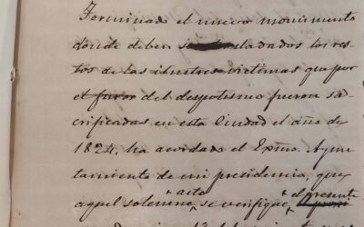 1870: Levantamiento Monumento de los Coloraos en Plaza de Cádiz (Puerta de Purchena)