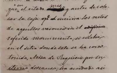1870: Levantamiento Monumento de los Coloraos en Plaza de Cádiz (Puerta de Purchena)