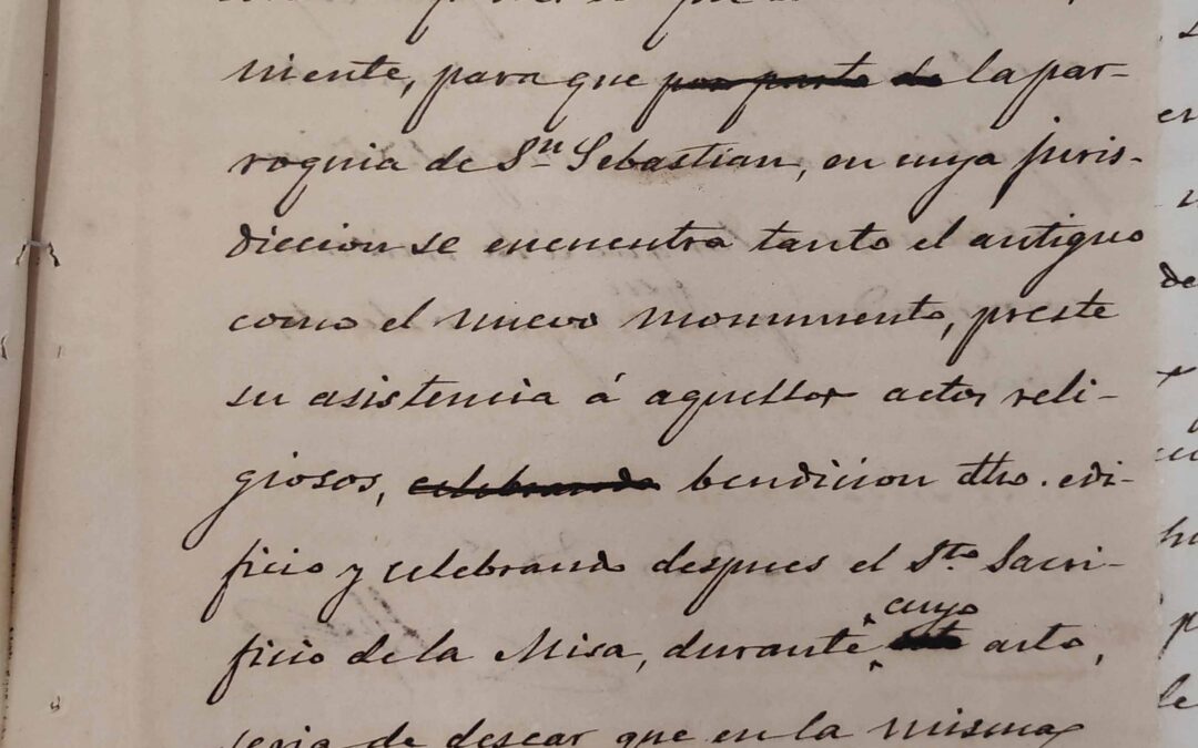 1870: Levantamiento Monumento de los Coloraos en Plaza de Cádiz (Puerta de Purchena)