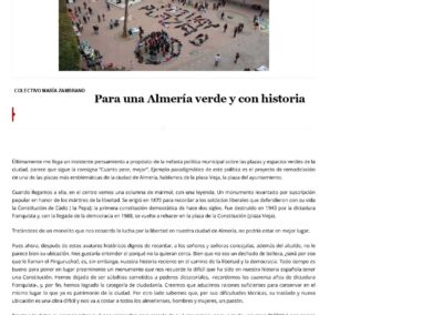 Para una Almería verde y con historia