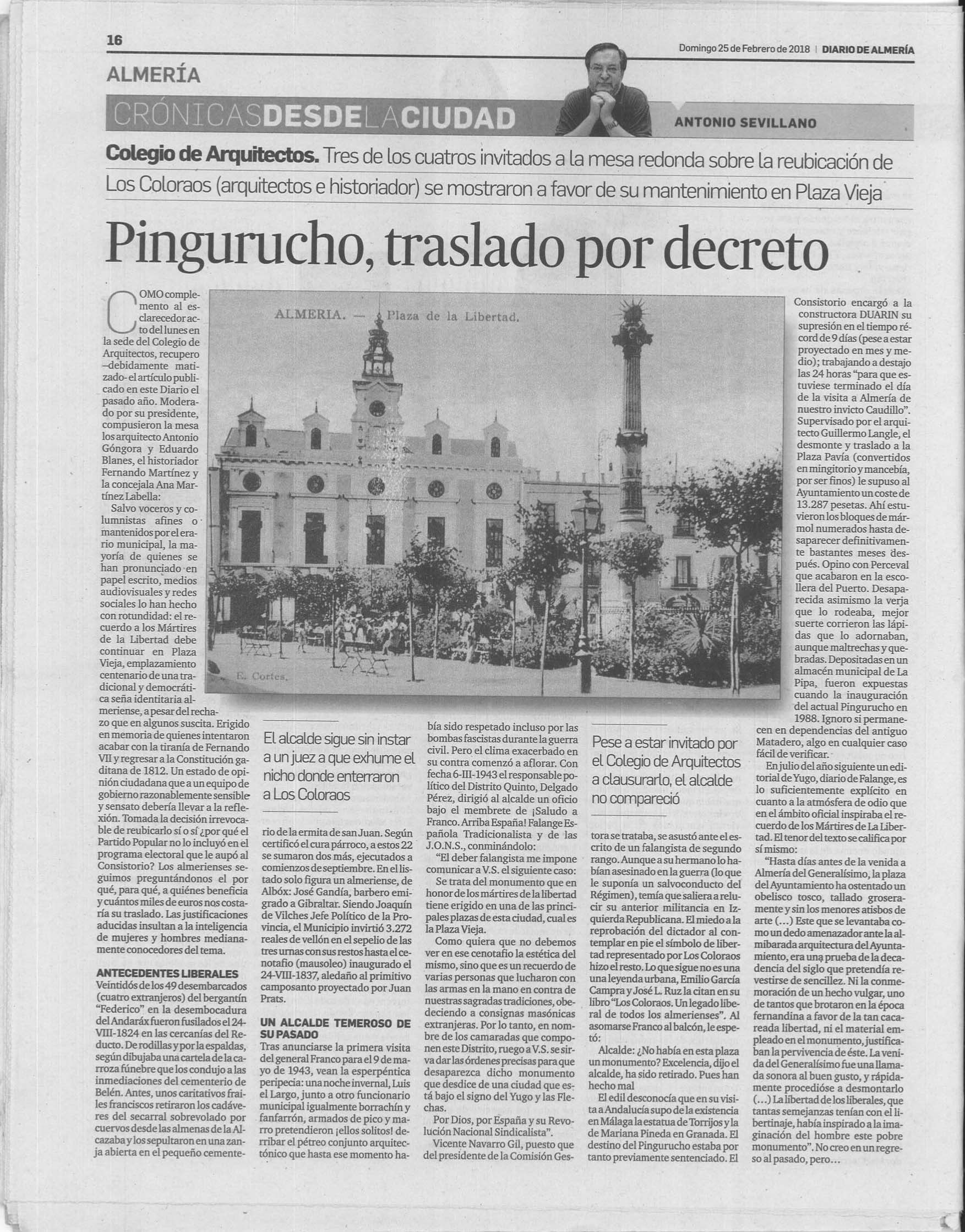 Pingurucho, traslado por decreto