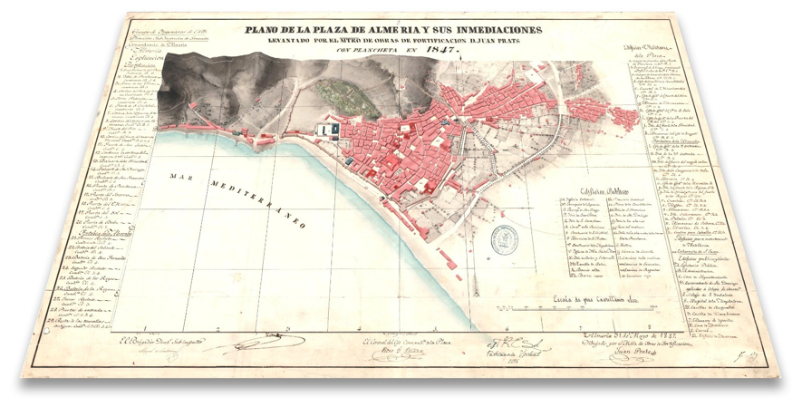 Plano de Almería de 1847