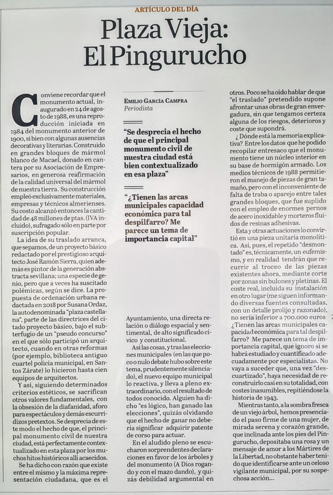 La memoria del pingurucho y Miguel Hernández