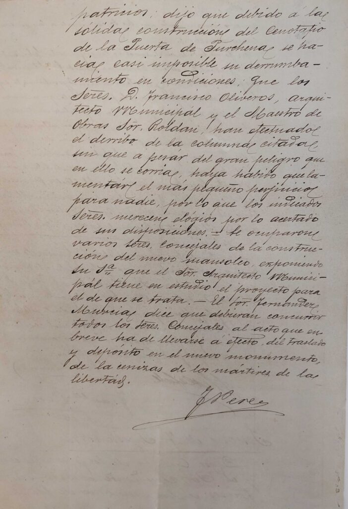 1899: Traslado restos mortales y del monumento a la Plaza de la Constitución (Plaza Vieja)
