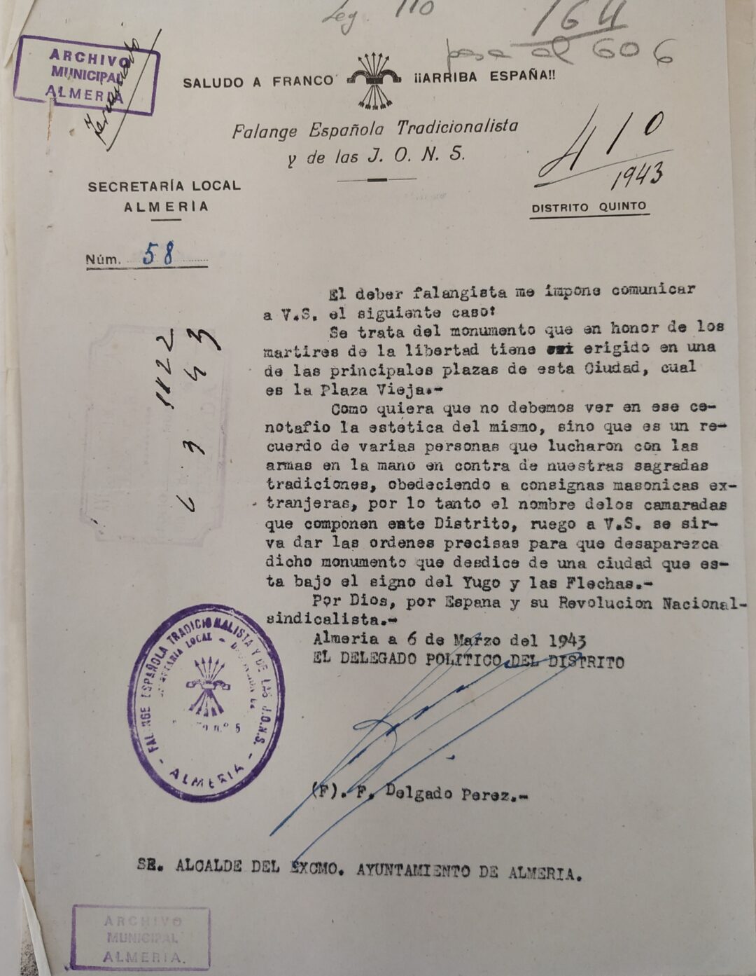 1943 Archivo municipal de Almería