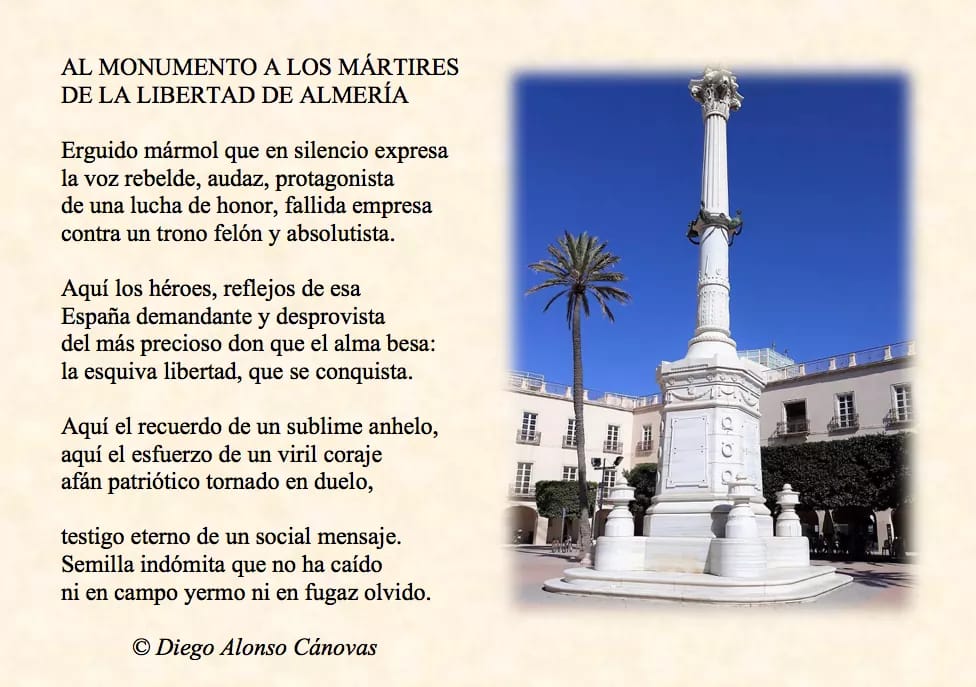 Soneto al monumento Mártires de la libertad